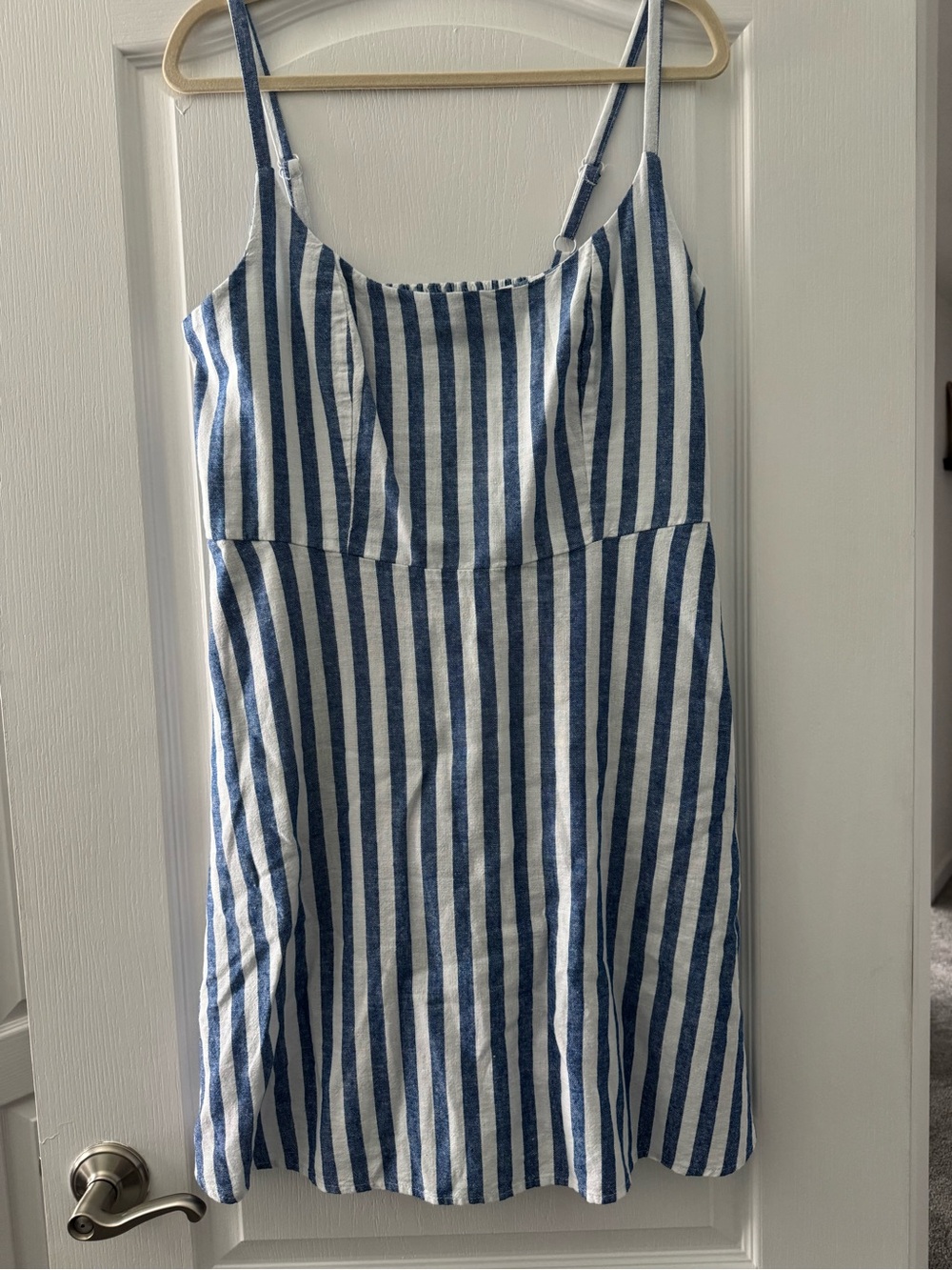 Old Navy Blue and White Striped Mini Dress
